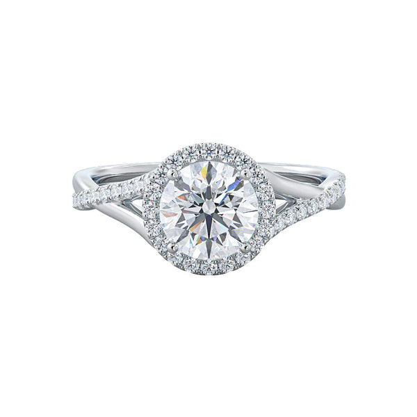 Angela 2ct Round engagement ring setting