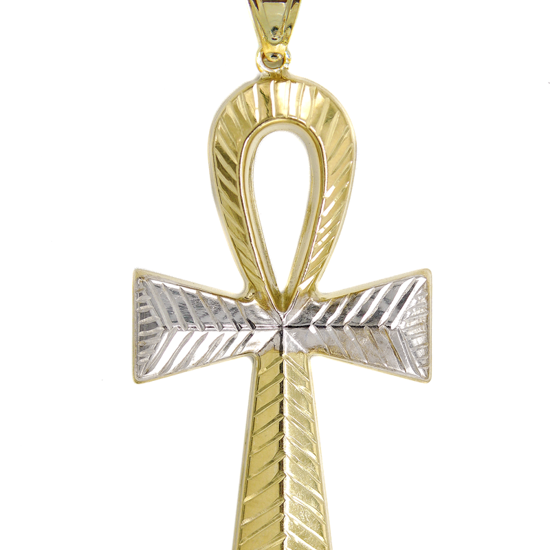 10K Yellow Gold Ankh Pendant | Customizable Size