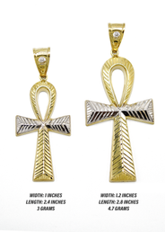 10K Yellow Gold Ankh Pendant | Customizable Size