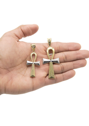10K Yellow Gold Ankh Pendant | Customizable Size