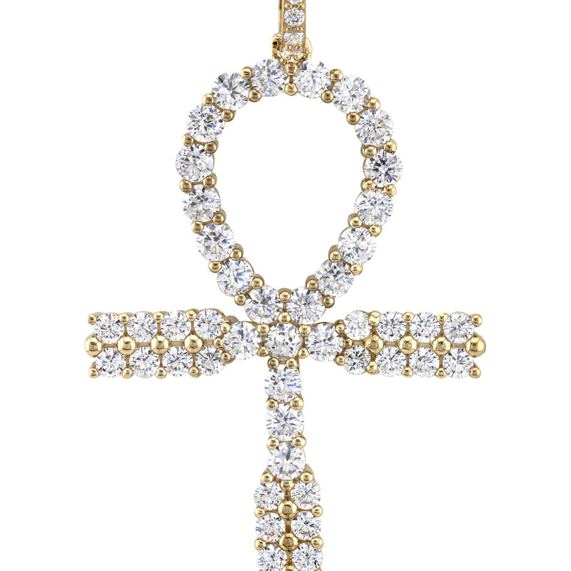 10K Yellow Gold Ankh Necklace | Small 9 Grams - Large 26 Grams