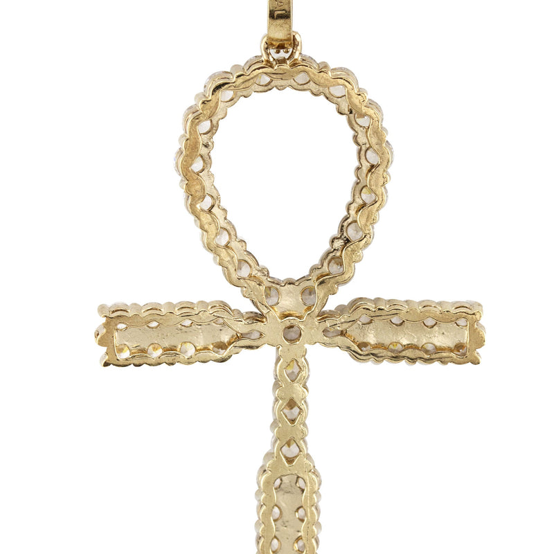 10K Yellow Gold Ankh Necklace | Small 9 Grams - Large 26 Grams