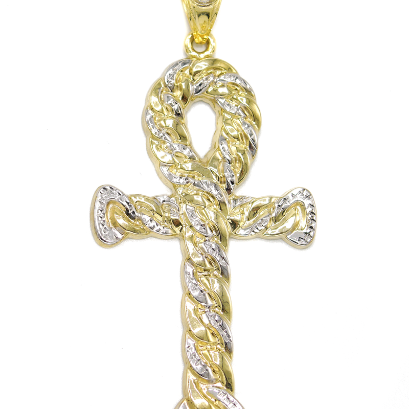 10K Yellow Gold Ankh Pendant | Customizable Size