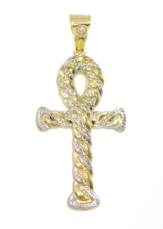 10K Yellow Gold Ankh Pendant | Customizable Size