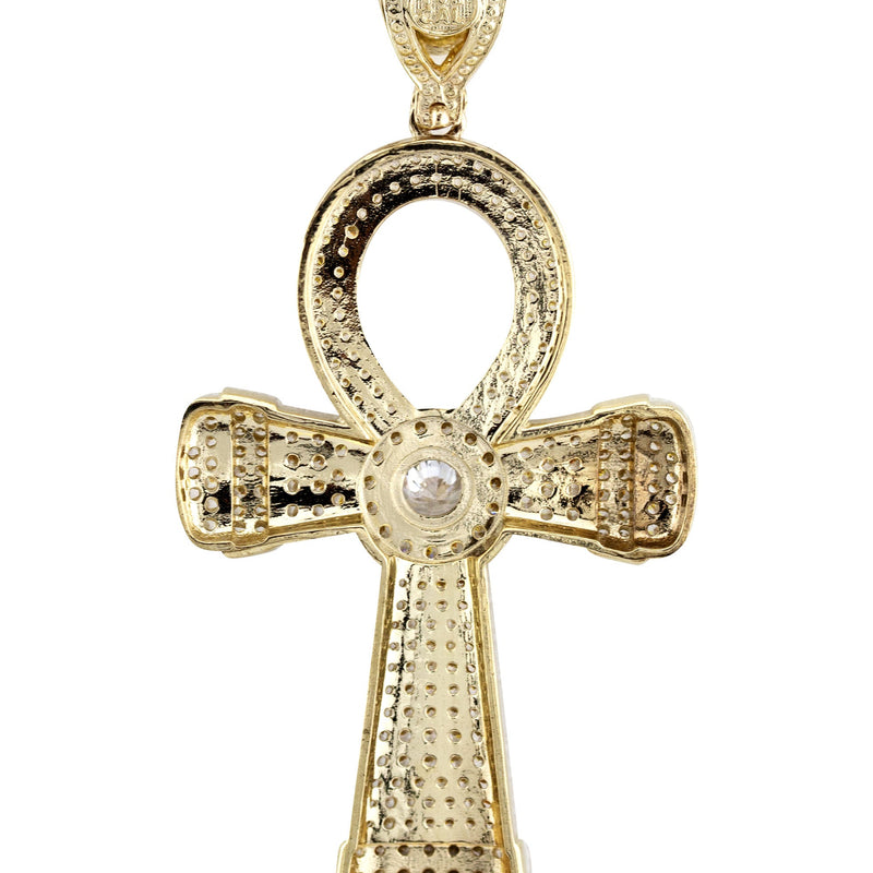 10K Yellow Gold Ankh Necklace | Small 10 Grams - Large 28 Grams