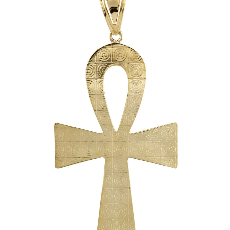 10K Yellow Gold Ankh Necklace | Small 7 Grams - Large 13 Grams