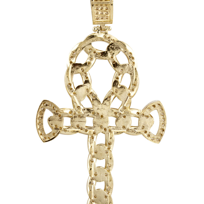 10K Yellow Gold Ankh Necklace | Small 9 Grams - Large 26 Grams