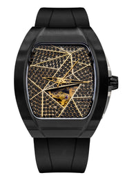 Frost NYC Diamond Evolution Women's Watch - Automatic Skeleton Black Triangle DLC | WFRST-01-TD-B Black Band | Pre - Sale