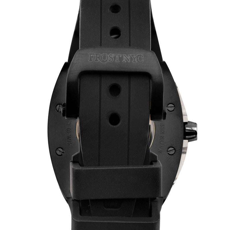 Frost NYC Diamond Evolution Women's Watch - Automatic Skeleton Black Leaves DLC | WFRST-01-LD-B Black Band | Pre - Sale