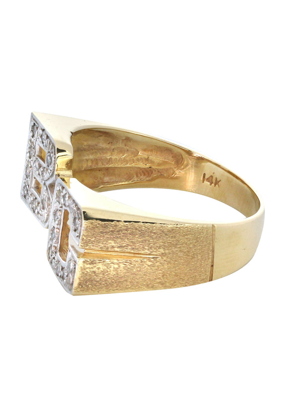 14K Diamond Initials Gold Name Ring | Style #75