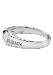 Mens Silver CZ Stud Wedding Band | Appx 5 Grams