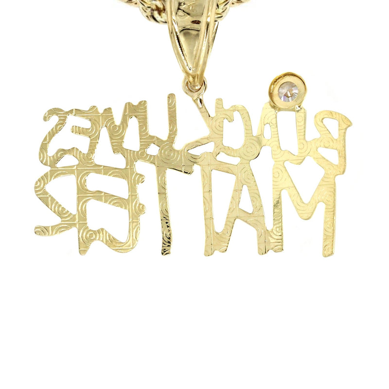 10K Yellow Gold Black Lives Matter Necklace | Appx 13.6 Grams