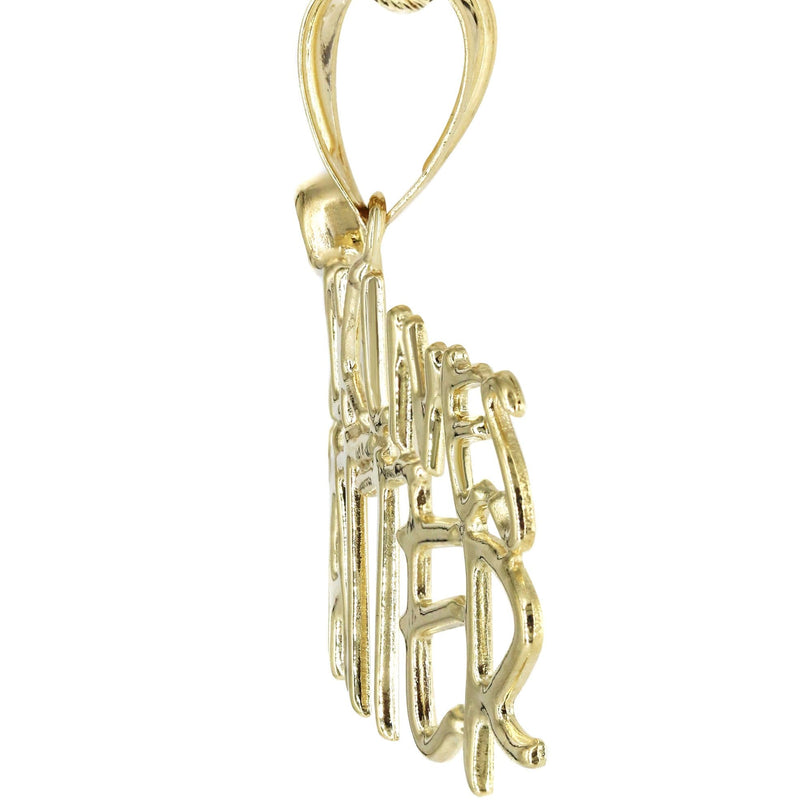 10K Yellow Gold Black Lives Matter Necklace | Appx 13.6 Grams