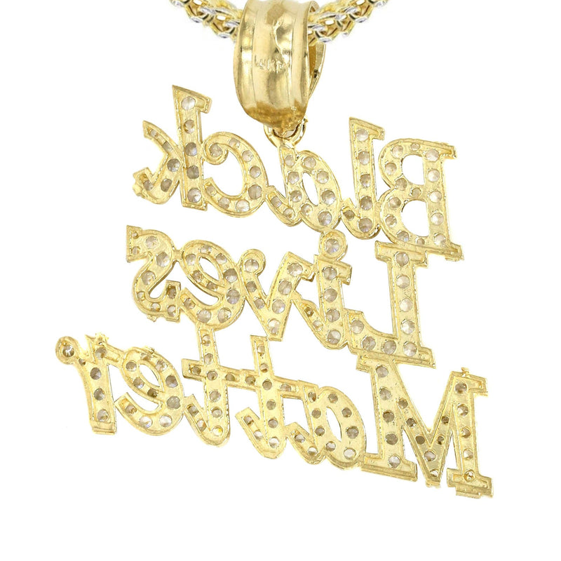 10K Yellow Gold Black Lives Matter Necklace | Appx 19.8 Grams