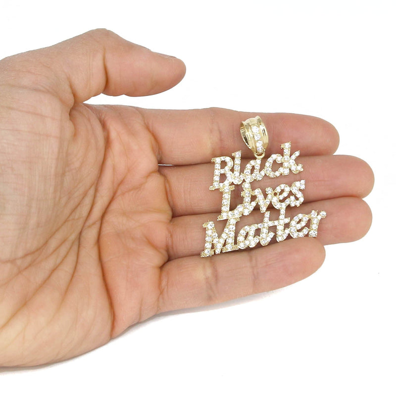10K Yellow Gold Black Lives Matter Necklace | Appx 19.8 Grams