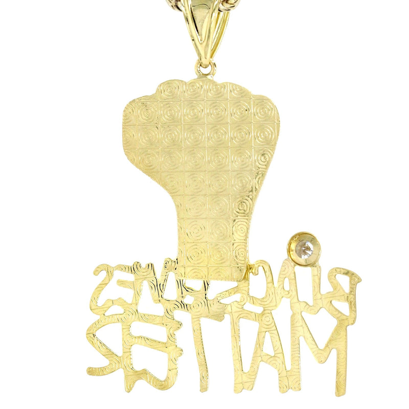 10K Yellow Gold Black Lives Matter Necklace | Appx 17 Grams