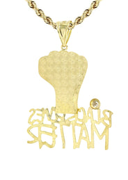 10K Yellow Gold Black Lives Matter Necklace | Appx 17 Grams