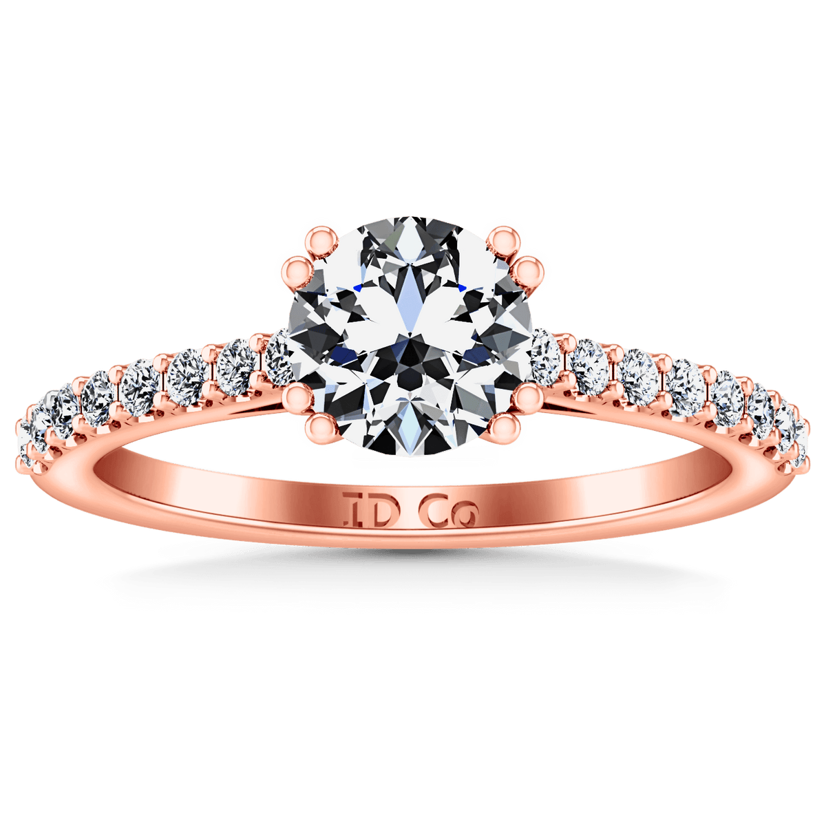 Pave Diamond Engagement Ring Legacy 14K Rose Gold