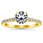 Pave Diamond EngagementRing Legacy 14K Yellow Gold