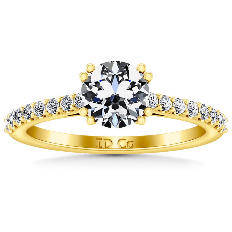 Pave Diamond EngagementRing Legacy 14K Yellow Gold