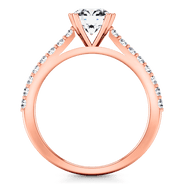 Pave Diamond Engagement Ring Legacy 14K Rose Gold