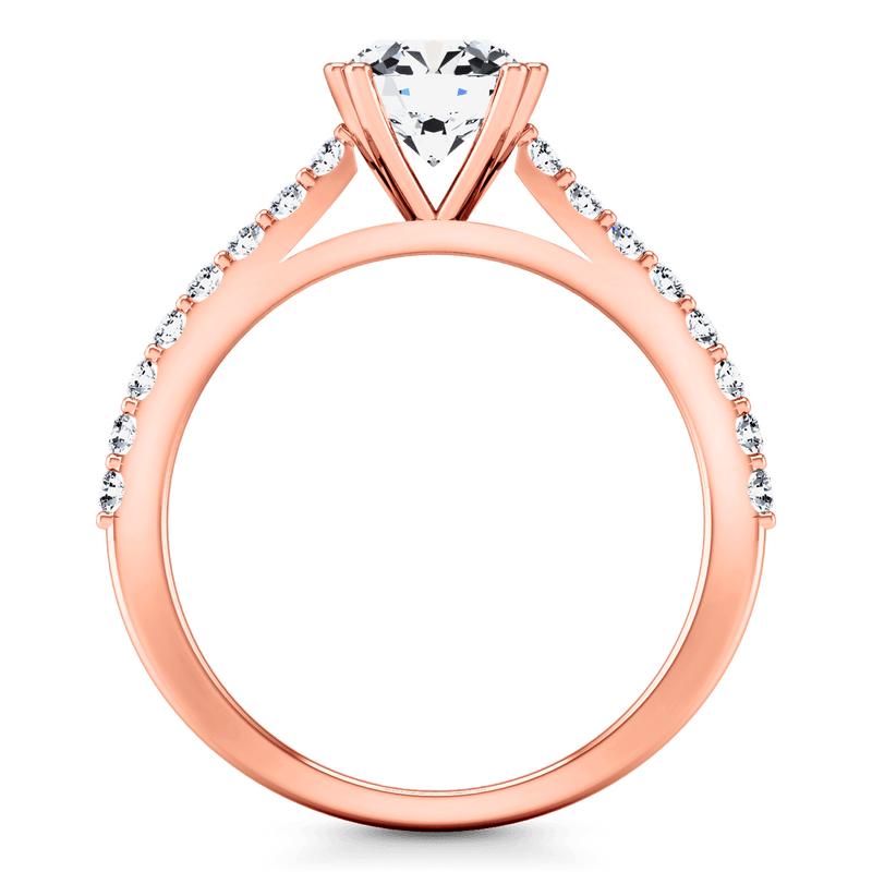 Pave Diamond Engagement Ring Legacy 14K Rose Gold
