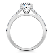 Round Diamond Pave Engagement Ring Legacy 14K White Gold