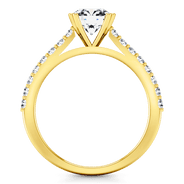 Pave Diamond EngagementRing Legacy 14K Yellow Gold