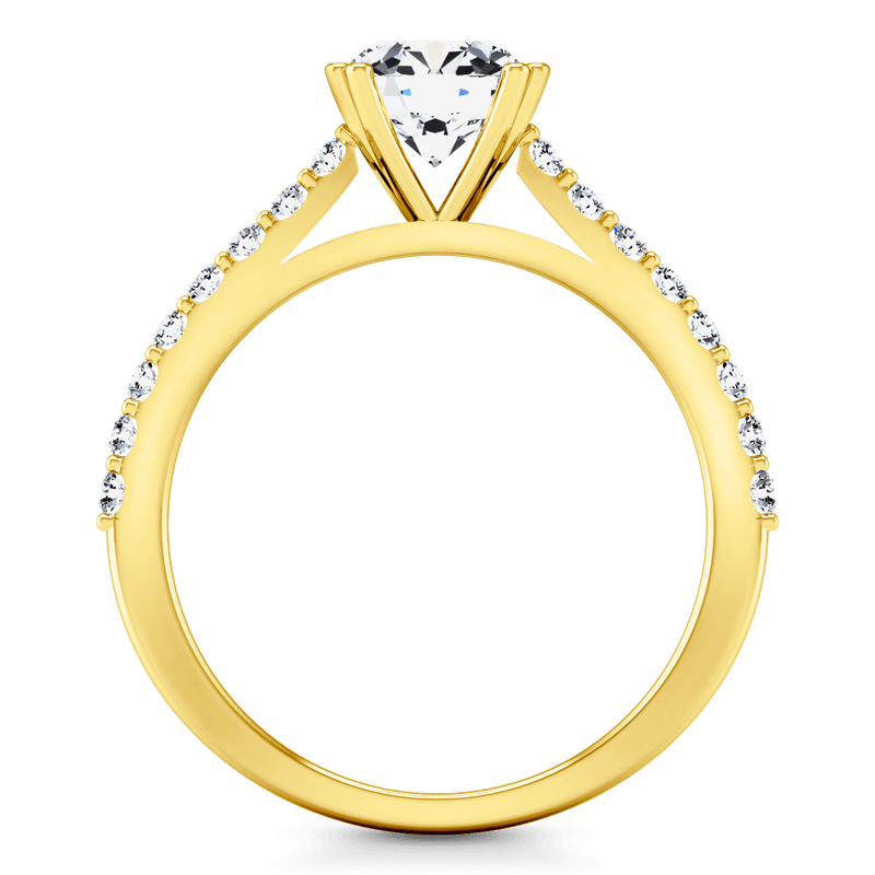 Pave Diamond EngagementRing Legacy 14K Yellow Gold