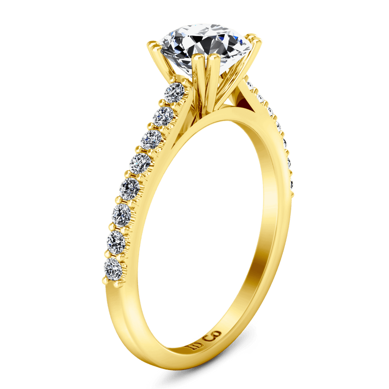 Pave Diamond EngagementRing Legacy 14K Yellow Gold
