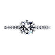 Round Diamond Pave Engagement Ring Legacy 14K White Gold