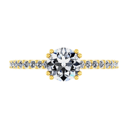 Pave Diamond EngagementRing Legacy 14K Yellow Gold