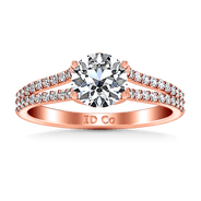 Pave Diamond Engagement Ring Dream 14K Rose Gold