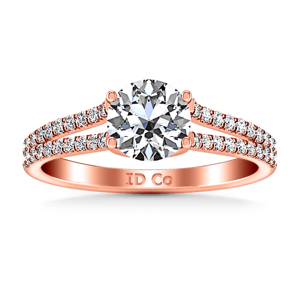 Pave Diamond Engagement Ring Dream 14K Rose Gold