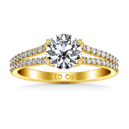 Pave Diamond EngagementRing Dream 14K Yellow Gold
