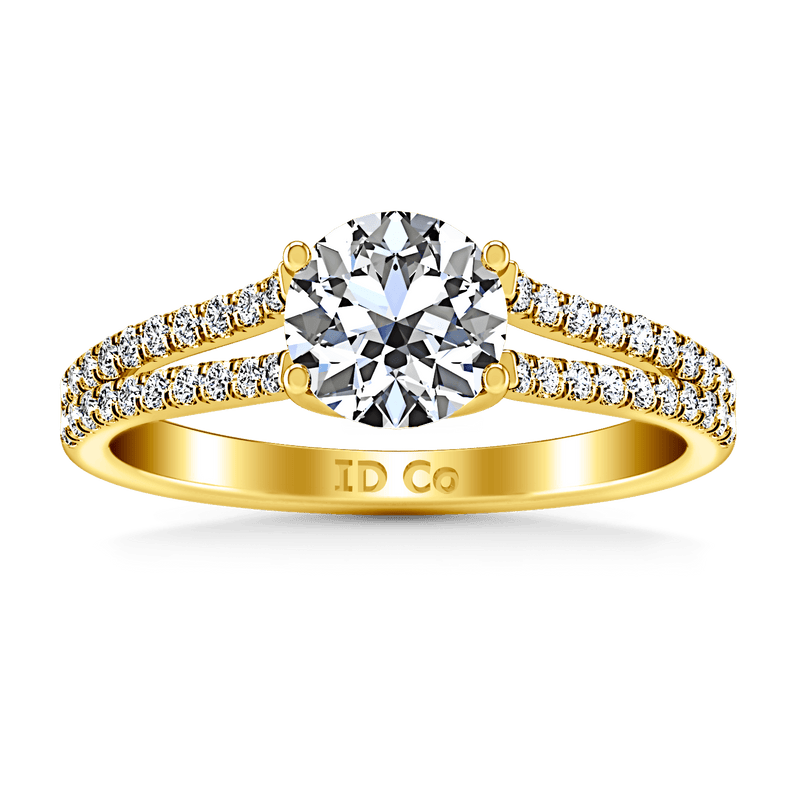 Pave Diamond EngagementRing Dream 14K Yellow Gold