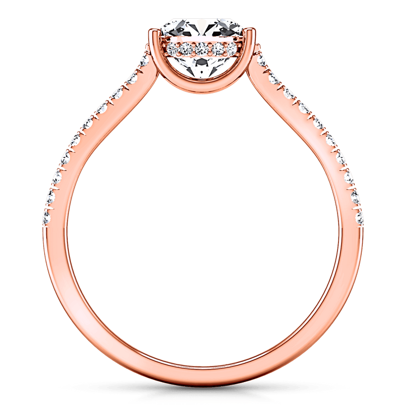 Pave Diamond Engagement Ring Dream 14K Rose Gold