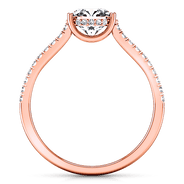 Pave Diamond Engagement Ring Dream 14K Rose Gold