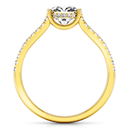 Pave Diamond EngagementRing Dream 14K Yellow Gold