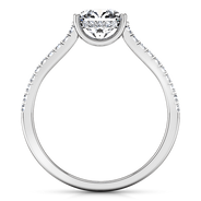 Round Diamond Pave Engagement Ring Dream 14K White Gold