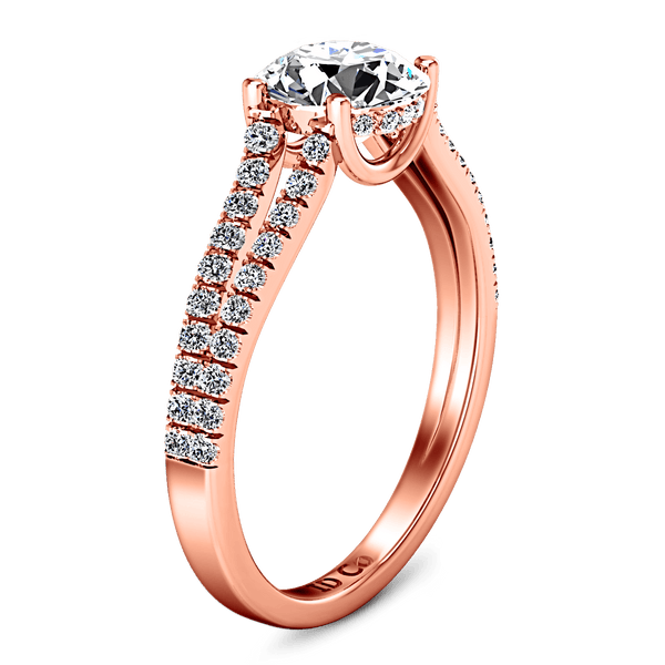 Pave Diamond Engagement Ring Dream 14K Rose Gold