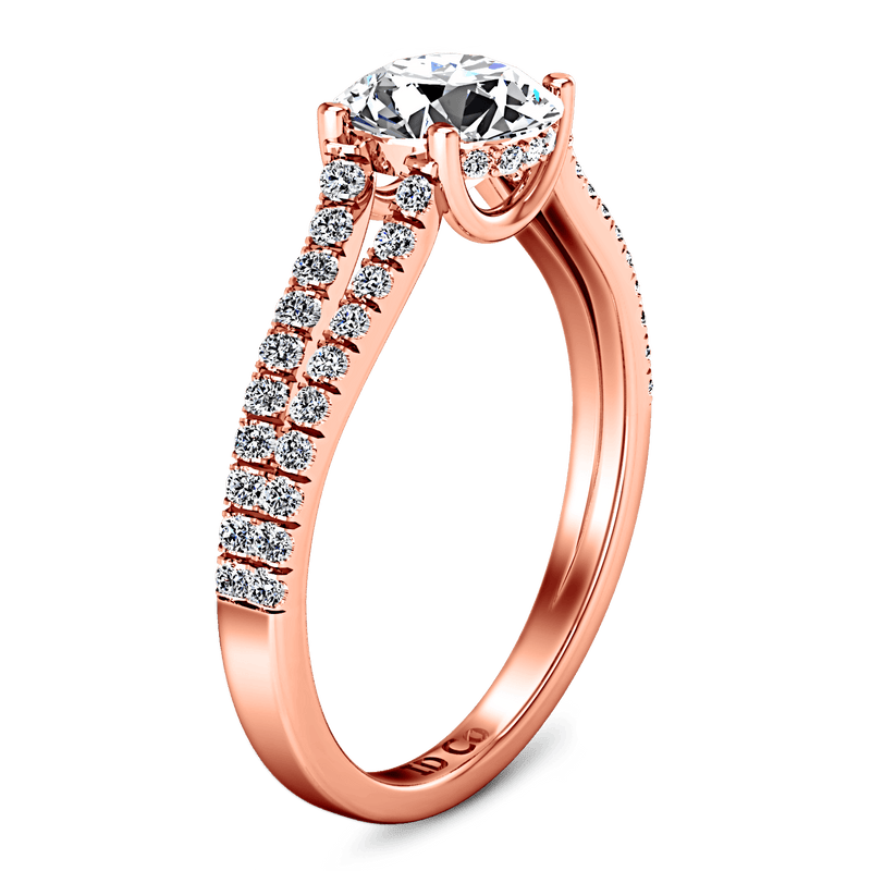 Pave Diamond Engagement Ring Dream 14K Rose Gold