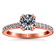 Pave Diamond Engagement Ring Michelle 14K Rose Gold