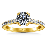 Pave Diamond EngagementRing Michelle 14K Yellow Gold