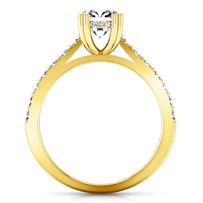 Pave Diamond EngagementRing Michelle 14K Yellow Gold