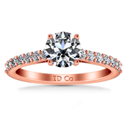 Pave Diamond Engagement Ring Harmoney 14K Rose Gold
