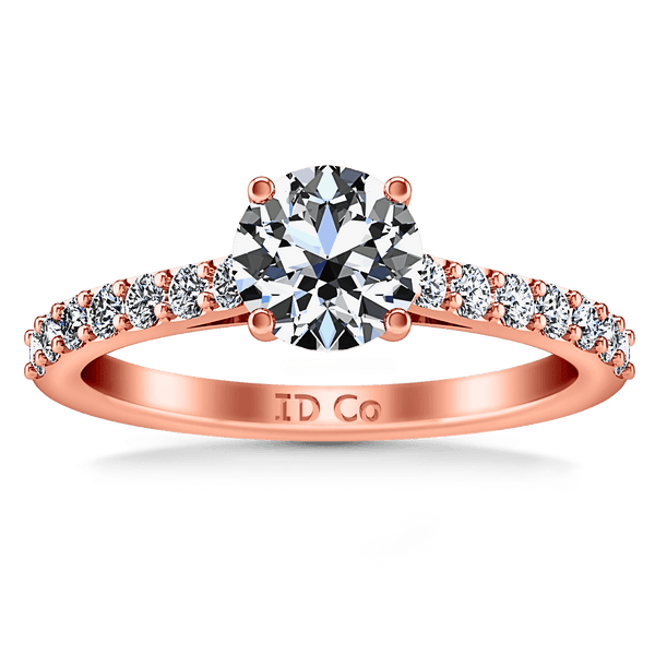 Pave Diamond Engagement Ring Harmoney 14K Rose Gold