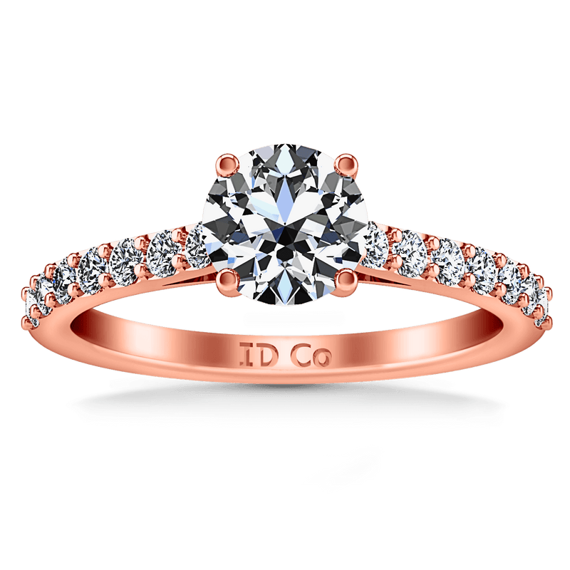 Pave Diamond Engagement Ring Harmoney 14K Rose Gold