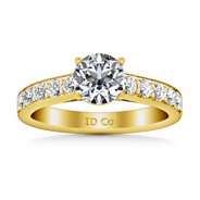 Pave Diamond EngagementRing Allure 14K Yellow Gold
