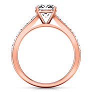 Pave Diamond Engagement Ring Allure 14K Rose Gold